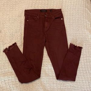 Lucky Brand Ava skinny red jeans size 2